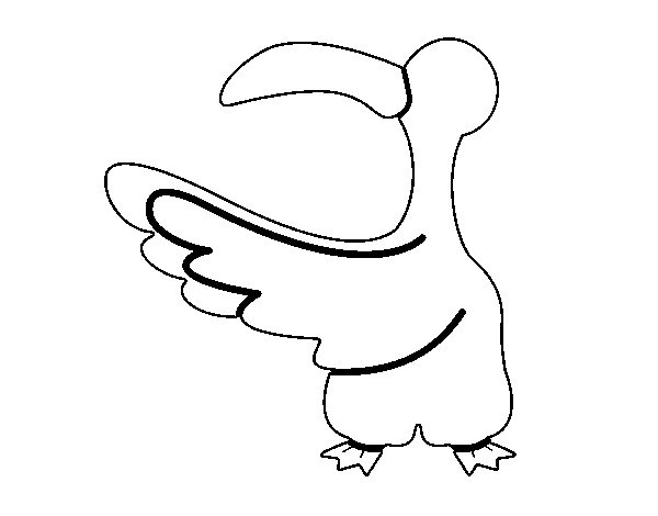 Happy seagull coloring page
