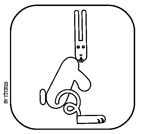 Hare 4 coloring page