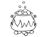 Haunted potion coloring page