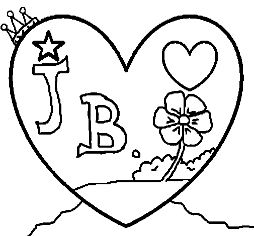 Heart 9 coloring page