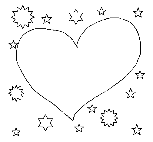 Heart VI coloring page