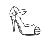 Heel slingback coloring page