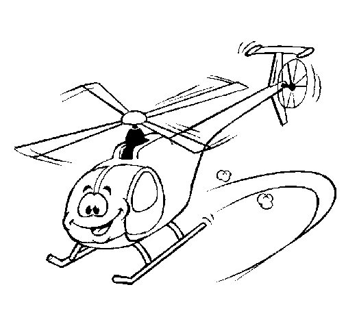 Helicopter coloring page