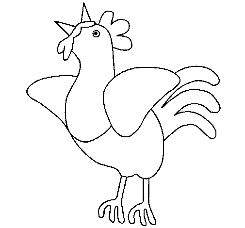 Hen 2 coloring page