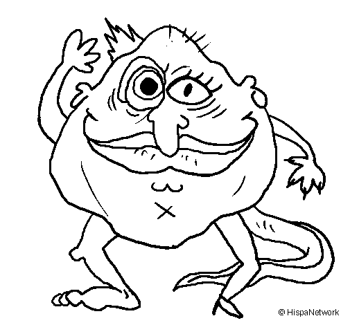 Hermaphrodite monster coloring page