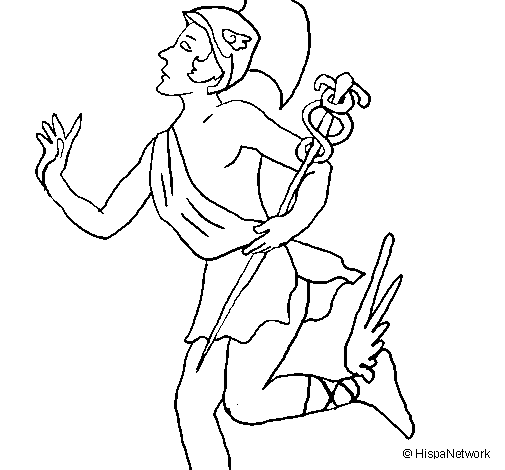 Hermes coloring page