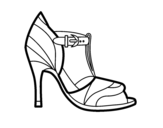 Dibujo de High heel shoe with uncovered tip