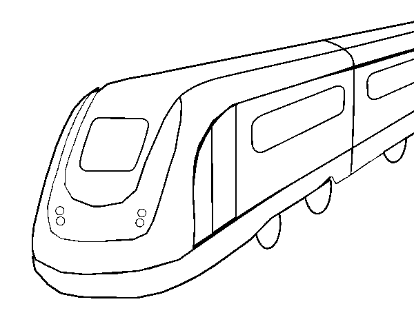 High-speed rail coloring page