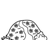 Hill coloring page