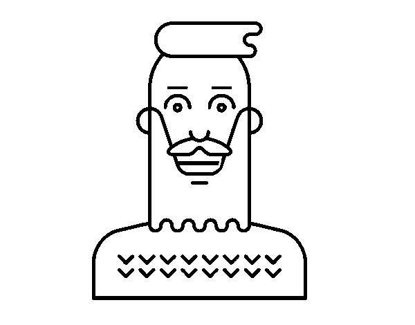 Hipster boy coloring page