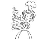 Homemade Birthday Cake coloring page