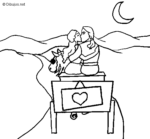 Honeymoon coloring page