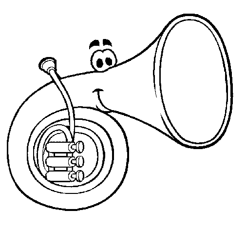 Horn coloring page