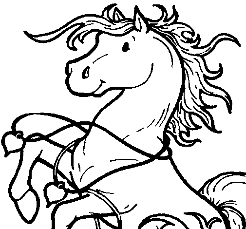 Horse 2 coloring page
