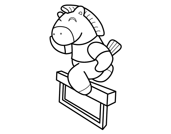 Horse In Fence Coloring Sheet 8