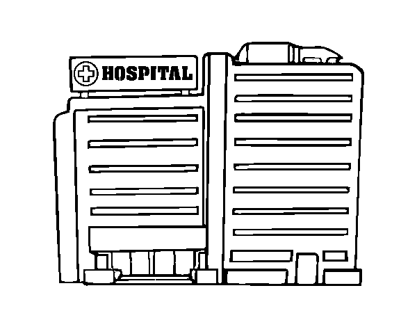 Hospital coloring page