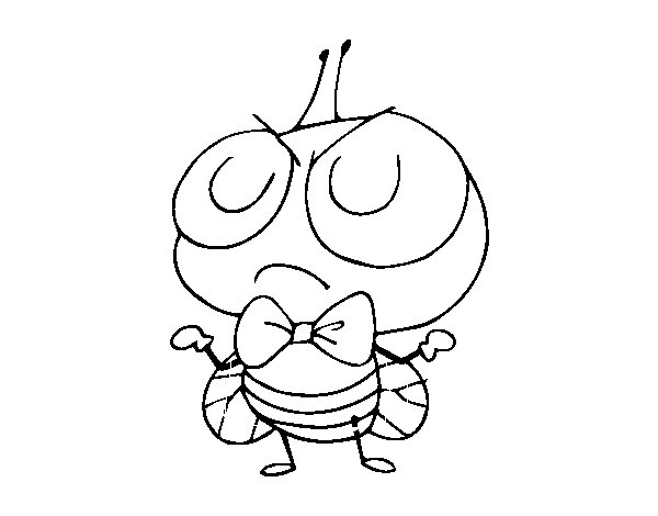 Housefly coloring page