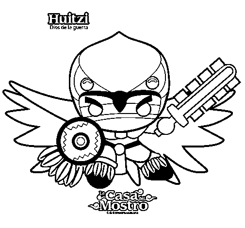 Huitzi coloring page