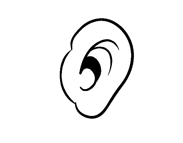 Human ear coloring page