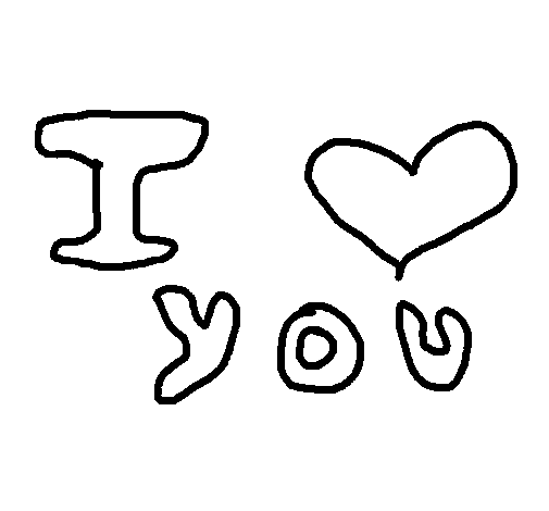 I love you 6 coloring page