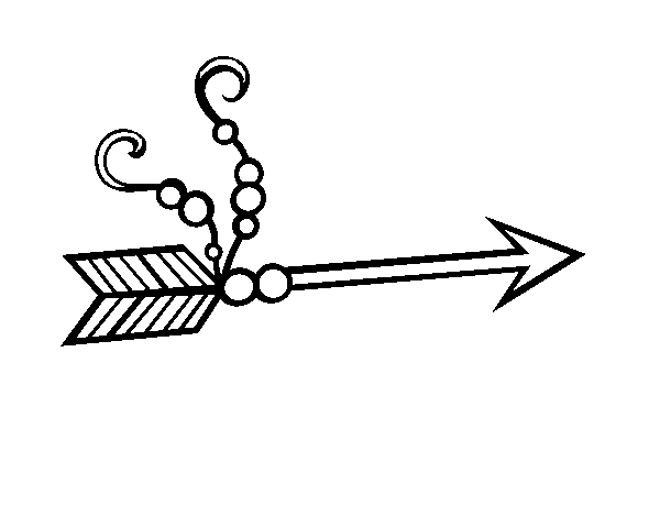 Indian arrow coloring page