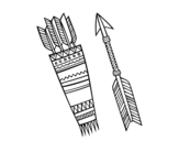 Indian arrows coloring page