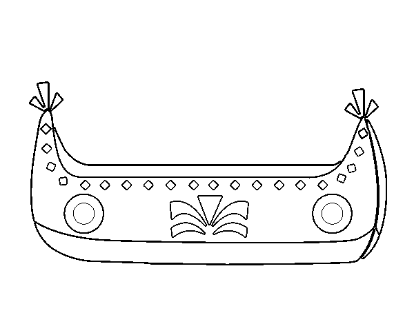 Indian Boat coloring page
