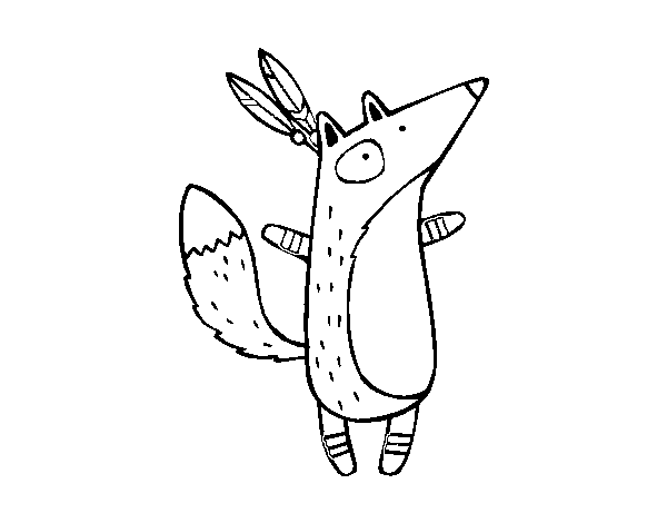 Indian Fox coloring page