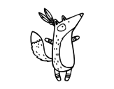 Indian Fox coloring page