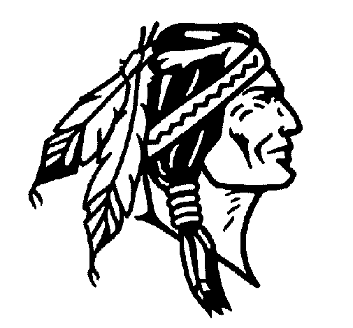 Indian with braids coloring page