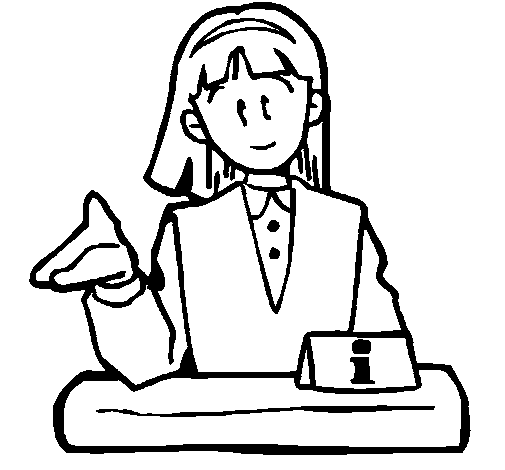 Information girl coloring page