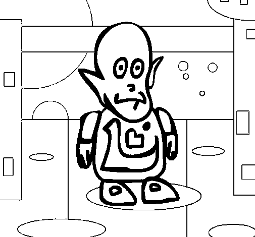 Inhabitant of Mars coloring page