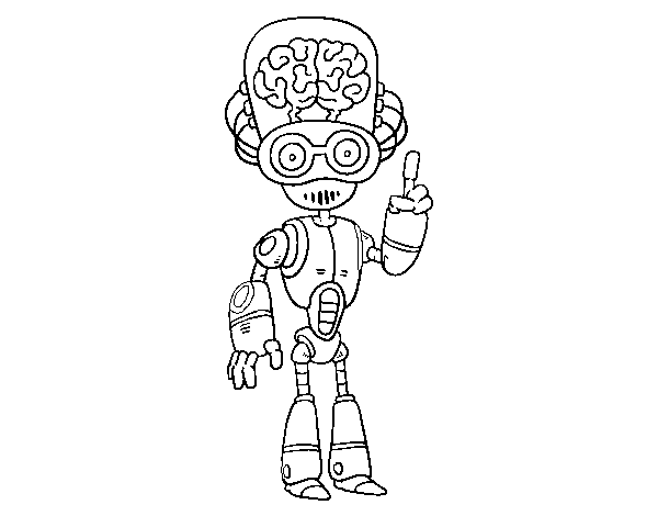 Intelligent robot coloring page