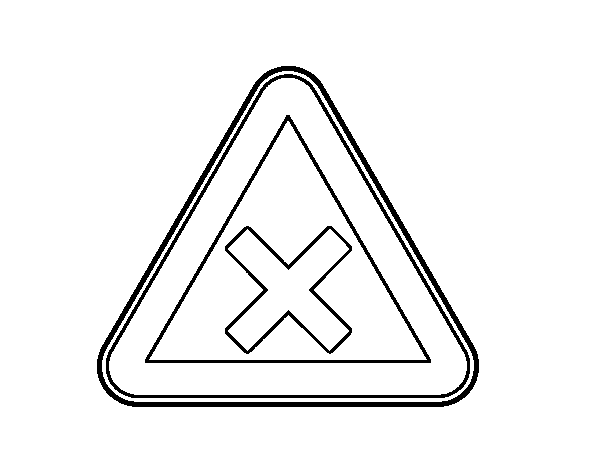 Intersection priority right coloring page