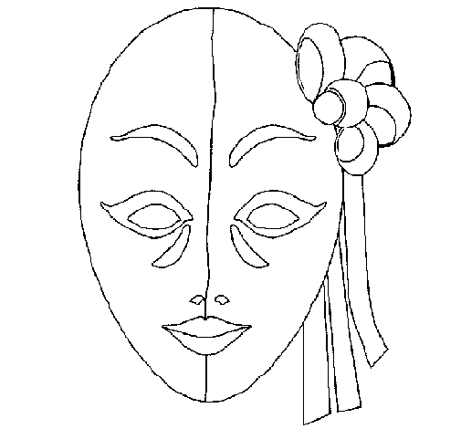 Italian mask coloring page