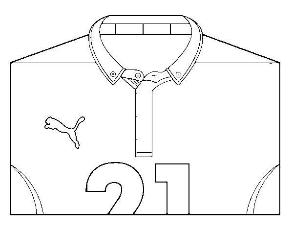 Italy World Cup 2014 t-shirt coloring page