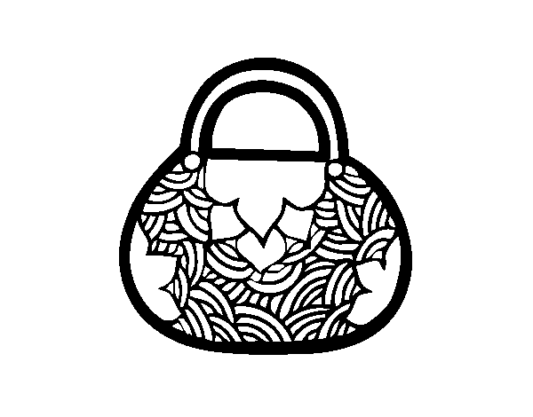Japanese inspired mini bag coloring page