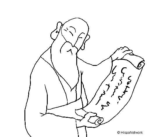 Japanese philosopher coloring page