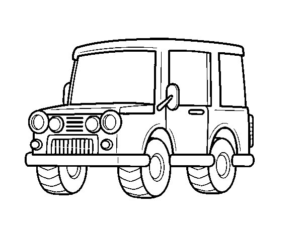 Jeep all-terrain coloring page