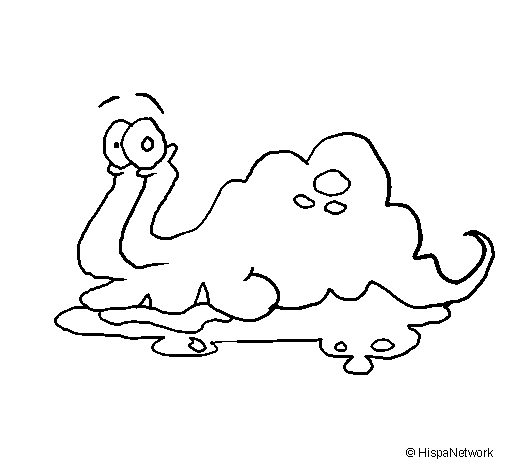 Jelly monster coloring page