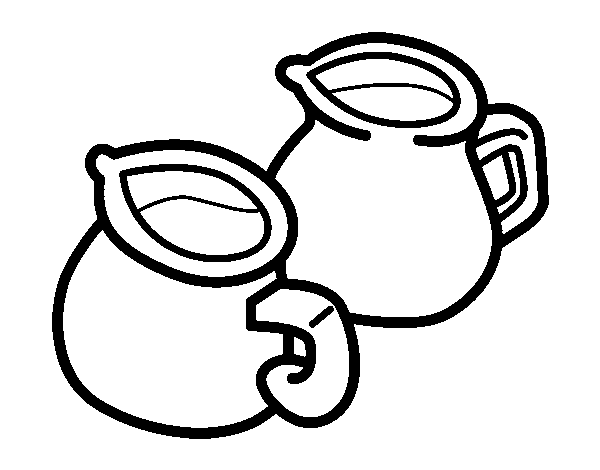 Jugs coloring page
