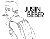 Justin Bieber singing coloring page