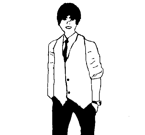 Justin coloring page