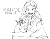 Karol Sevilla from Soy Luna coloring page