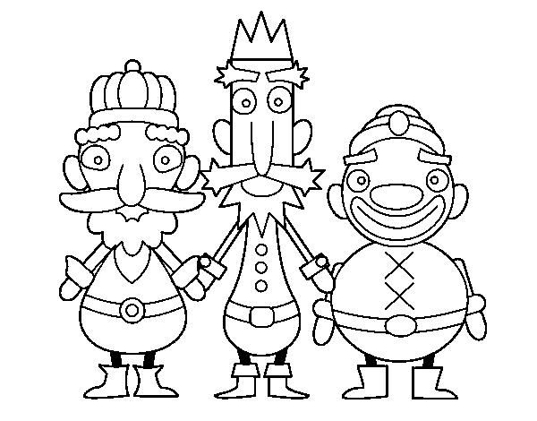 Kings from the East coloring page