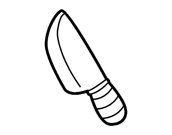Kitchen knife coloring page