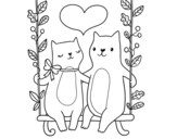 Dibujo de Kittens in love
