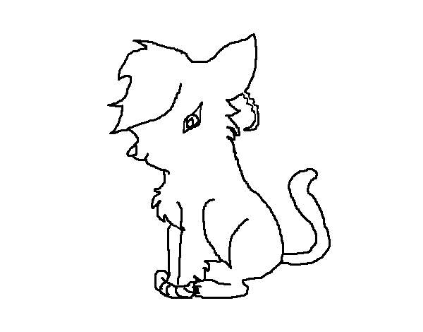 Kitty 2 coloring page - Coloringcrew.com