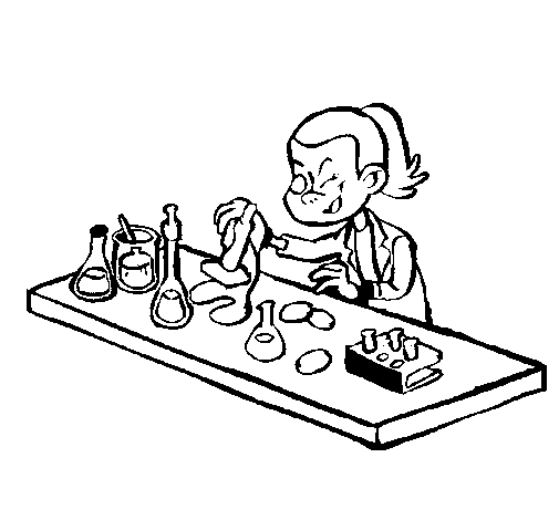 Lab technician coloring page