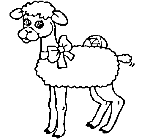 Lamb coloring page